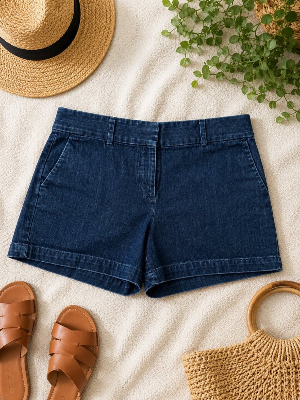 LOFT Denim Shorts Size 6 Dark Wash Casual Summer Shorts